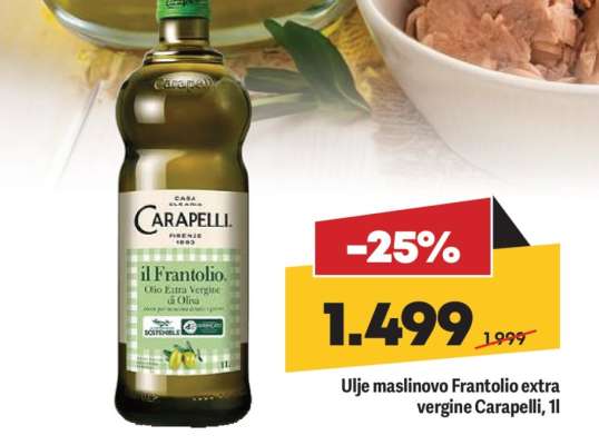 Ulje maslinovo Frantolio extra vergine Carapelli, 1l