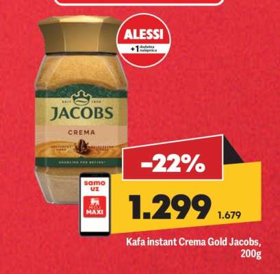 Kafa instant Crema Gold Jacobs 200g