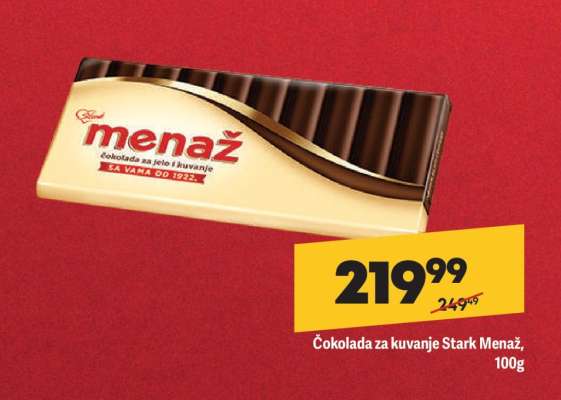 Čokolada za kuvanje Štark Menaž 100g