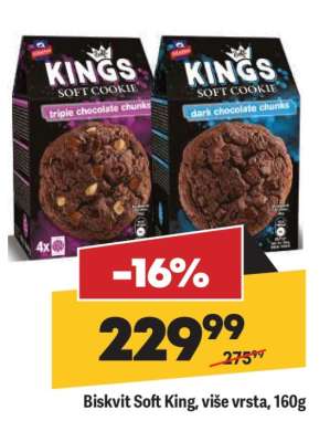 Biskvit Soft King više vrsta 160g