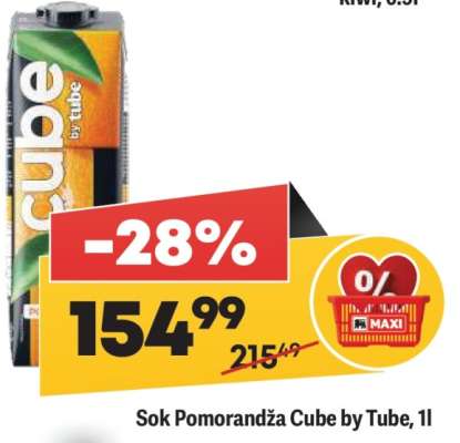 Sok Pomorandža Cube by Tube, 1l