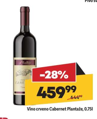 Vino crveno Cabernet Plantaže, 0,75l