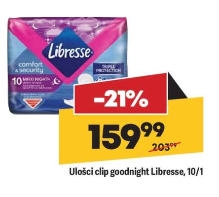 Ulošci clip goodnight Libresse , 10/1