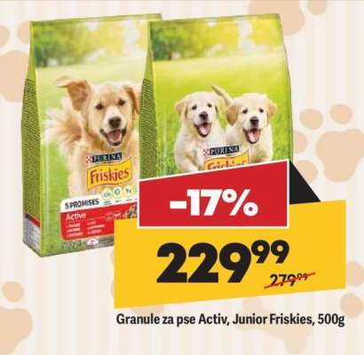 Granule za pse Activ, Junior Friskies, 500g