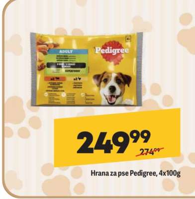 Hrana za pse Pedigree 4x100g