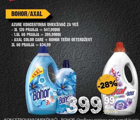 AXAL COLOR CARE + BOHOR TECHI DETERDŽENT