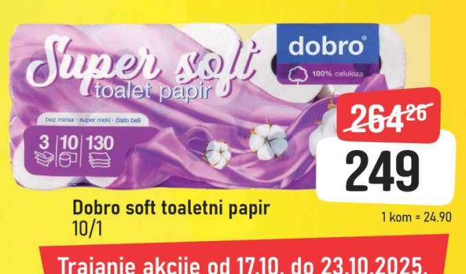 Dobro soft toaletni papir 10/1