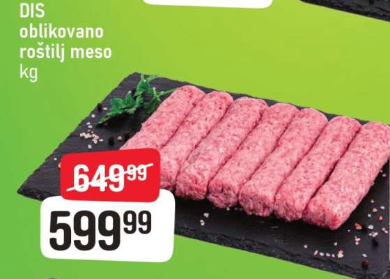 Dis oblikovano roštilj meso