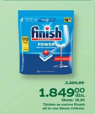 Tablete za sudove Finish all in one limun 110kom.