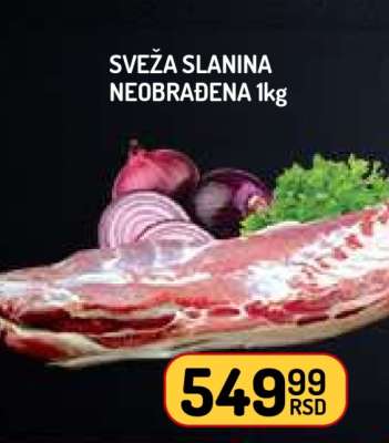Sveža slanina neobrađena 1kg