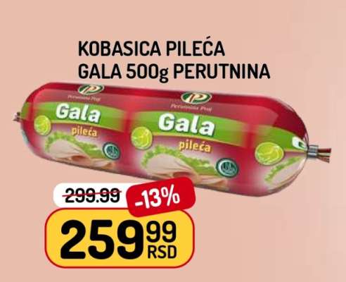 Kobasica Pileća Gala 500g Perutnina