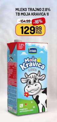 Mleko trajno 2.8% TB Moja Kravica