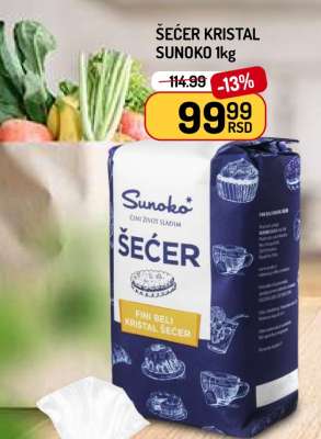 Šecer kristal Sunoko 1kg