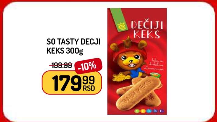 SO TASTY DEČJI KEKS 300g