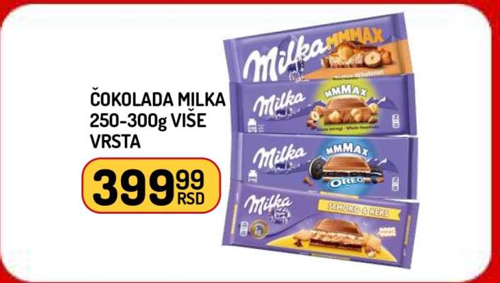Čokolada Milka 250-300g