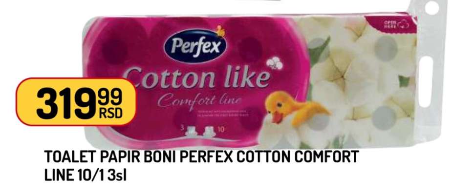 TOALET PAPIR BONI PERFEX COTTON COMFORT LINE 10/13sl