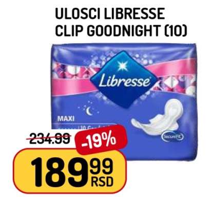 Ulošci Libresse clip goodnight 10
