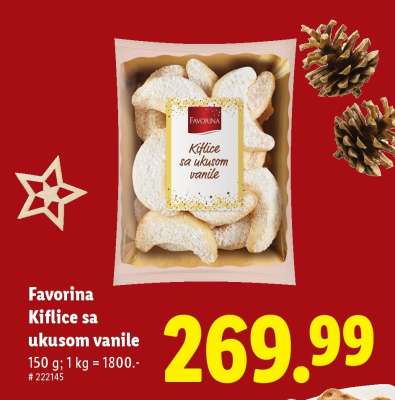 Favorina Kiflice sa ukusom vanile