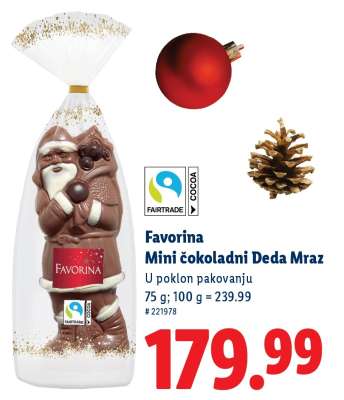 Favorina Mini čokoladni Deda Mraz