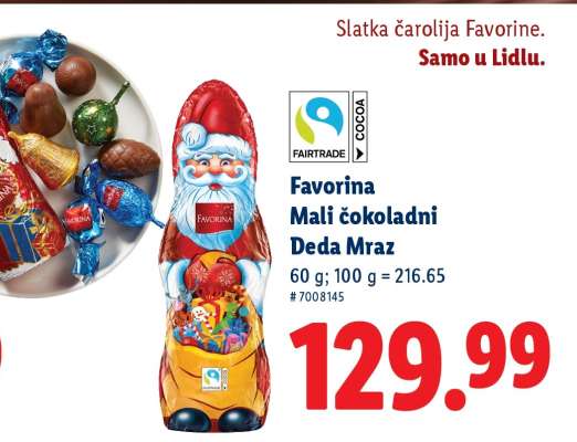 Favorina Mali čokoladni Deda Mraz