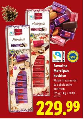 Favorina Marcipan kockice