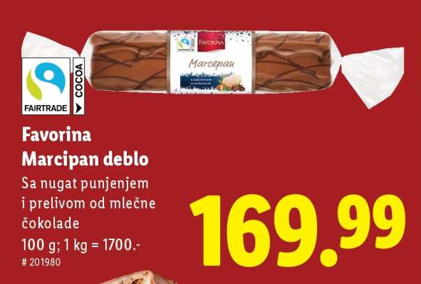 Favorina Marcipan deblo