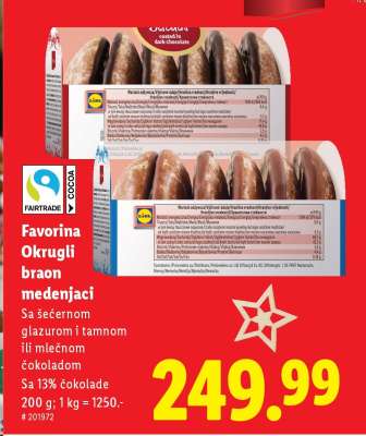 Favorina Okrugli braon medenjaci