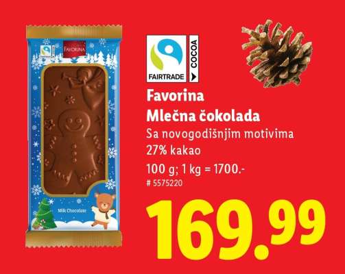 Favorina Mlečna čokolada