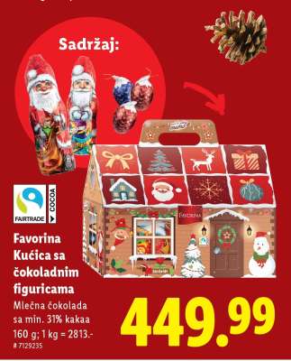 Favorina Kućica sa čokoladnim figuricama