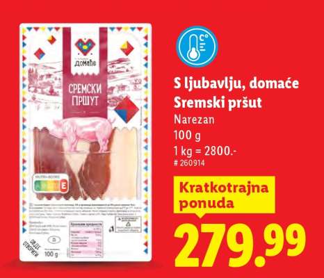 S ljubavlju, domaće Sremski pršut