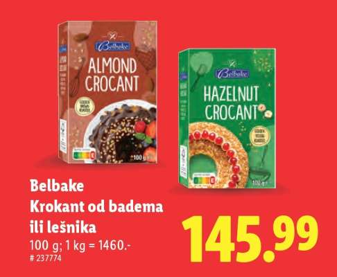 Belbake Krokant od badema ili lešnika