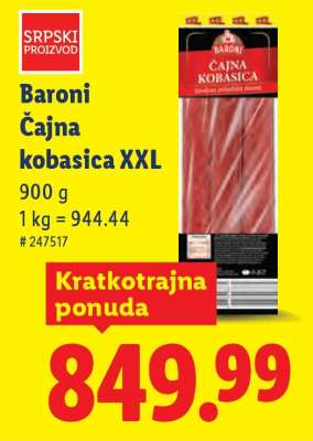 Baroni Čajna kobasica XXL