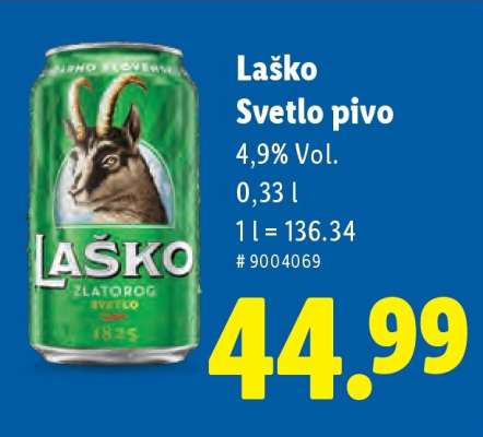 Laško svetlo pivo