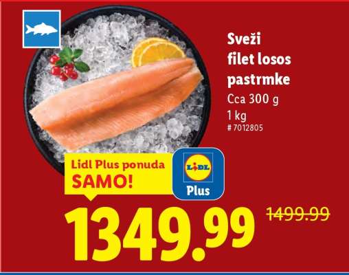 Sveži filet losos pastrmke
