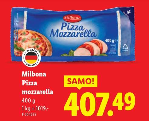 Milbona Pizza Mozzarella