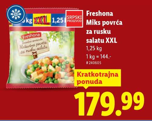 Freshona Miks povrća za rusku salatu XXL