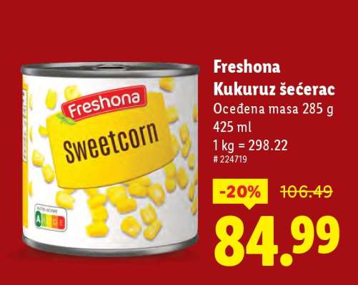 Freshona Kukuruz šećerac
