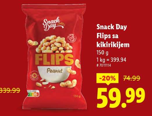 Snack Day Flips sa kikirikijem