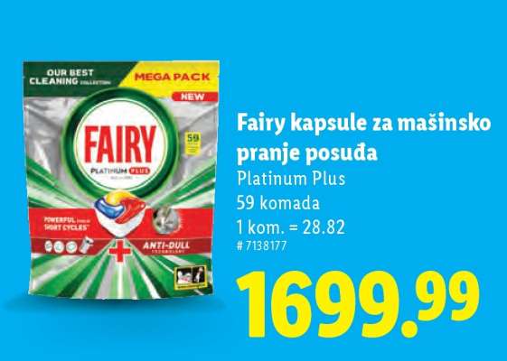 Fairy Kapsule za mašinsko pranje posuđa