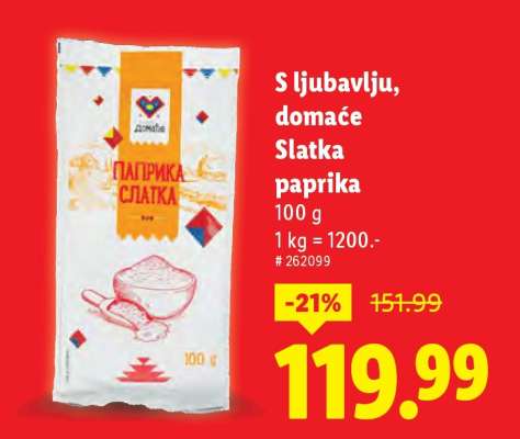 S ljubavlju, domaće Slatka paprika