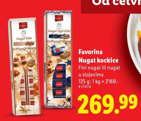 Favorina Nugat kockice