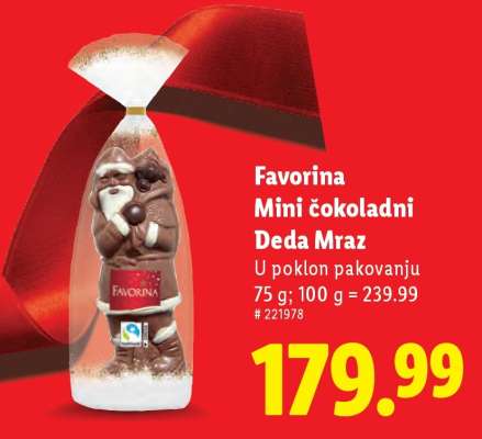 Favorina Mini čokoladni Deda Mraz