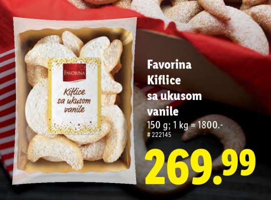 Favorina Kiflice sa ukusom vanile