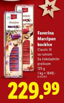 Favorina Marcipan kockice