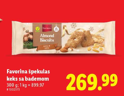 Favorina špekulas keks sa bademom