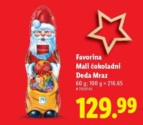 Favorina Mali čokoladni Deda Mraz