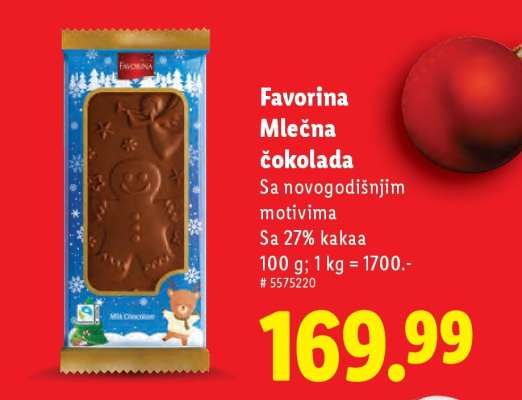 Favorina Mlečna čokolada