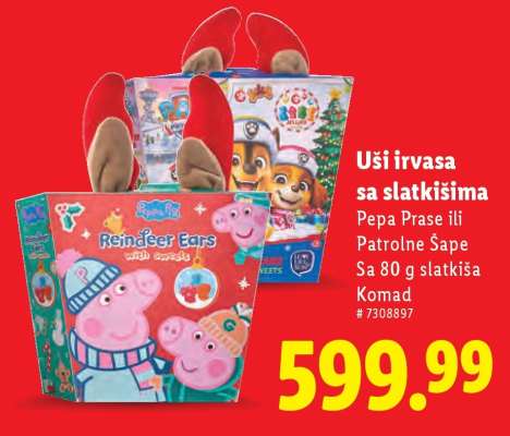Uši irvasa sa slatkišima