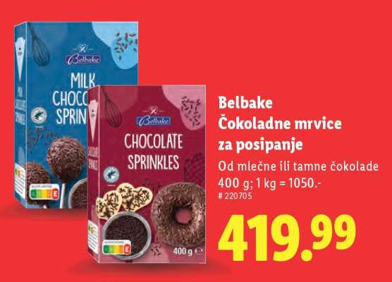Belbake Čokoladne mrvice za posipanje