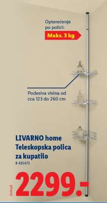 Livarno Home Teleskopska polica za kupatilo